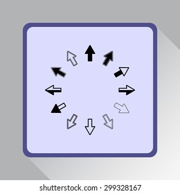 Arrows sign icon, vector illustration. Flat design style
