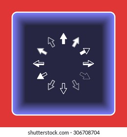 Arrows sign icon, vector illustration. Flat design style