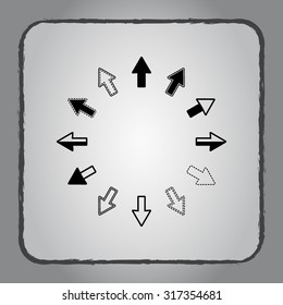 Arrows sign icon, vector illustration. Flat design style