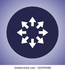 Arrows sign icon, vector illustration. Flat design style
