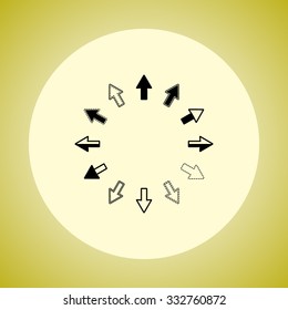 Arrows sign icon, vector illustration. Flat design style
