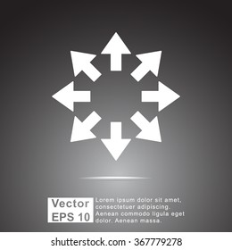 Arrows sign icon, vector illustration. Flat design style