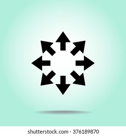 Arrows sign icon, vector illustration. Flat design style