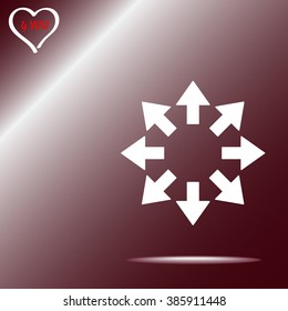 Arrows sign icon, vector illustration. Flat design style