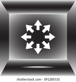 Arrows sign icon, vector illustration. Flat design style