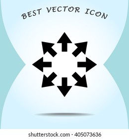 Arrows sign icon, vector illustration. Flat design style