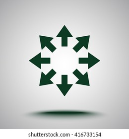 Arrows sign icon, vector illustration. Flat design style