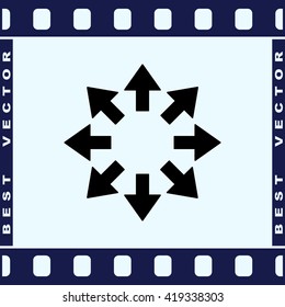 Arrows sign icon, vector illustration. Flat design style