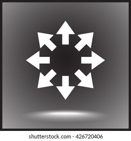 Arrows sign icon, vector illustration. Flat design style