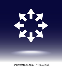 Arrows sign icon, vector illustration. Flat design style