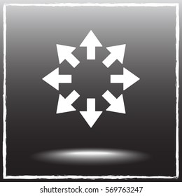 Arrows sign icon, vector illustration. Flat design style
