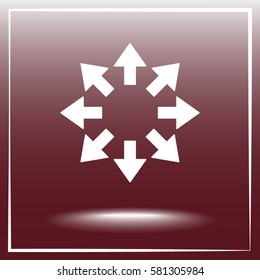 Arrows sign icon, vector illustration. Flat design style