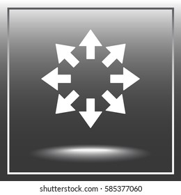 Arrows sign icon, vector illustration. Flat design style