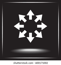 Arrows sign icon, vector illustration. Flat design style