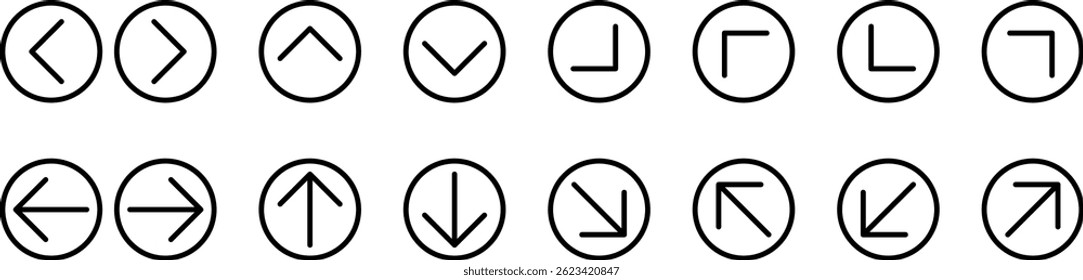 Pfeilzeichen. Schnittstellen-Pfeilsymbole. Skizzen-Pfeildesign für Geschäftsplan