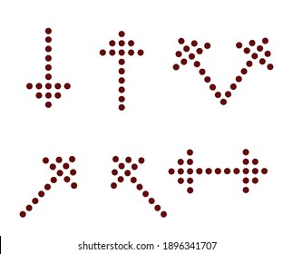 Arrows sign set. Arrows showing up,  down, left, right side. Arrows collection vector. Directions symbol. Arrow shows each side vector. Reload, rotation, refresh button