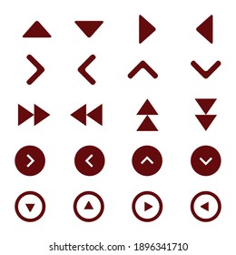 Arrows sign set. Arrows showing up,  down, left, right side. Arrows collection vector. Directions symbol. Arrow shows each side vector. Reload, rotation, refresh button