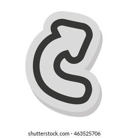 arrows signal index icon vector illustration design