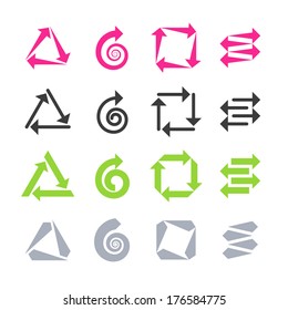 Arrows signs, icons. Vector.