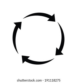 arrows signs of recycling vector