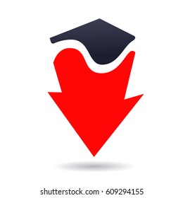 Arrows silhouette icon. Vector design elements EPS8