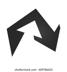 Arrows silhouette icon. Vector design elements EPS8