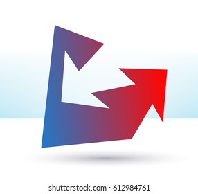 Arrows silhouette icon. Vector design elements EPS8