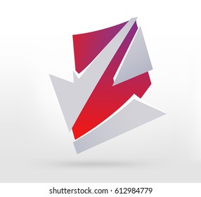 Arrows silhouette icon. Vector design elements EPS8
