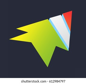 Arrows silhouette icon. Vector design elements EPS8