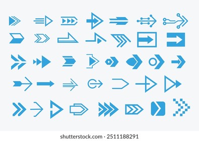 Setas elementos simples vetor, moderno, futurista