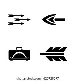 Arrows. Simple Related Vector Icons Set for Video, Mobile Apps, Web Sites, Print Projects and Your Design. Black Flat Illustration on White Background.
