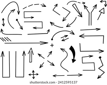Arrows sketch elements. Drawn direction