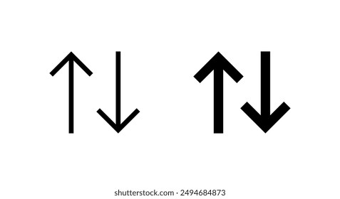 Arrows sort icon in generic style. Item sorting sign symbol