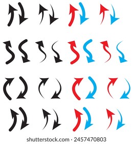 arrows sort icon. Thin, Light Regular And Bold style design isolated on white background