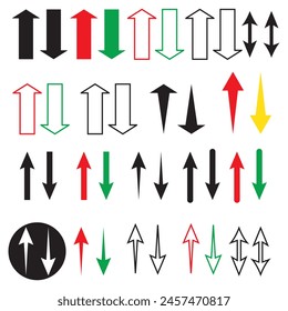 arrows sort icon. Thin, Light Regular And Bold style design isolated on white background