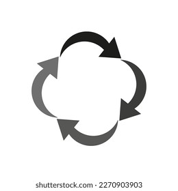 Arrows square. Reload symbol. Vector illustration.