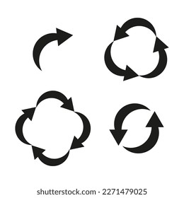 Arrows square. Reload symbol. Vector illustration.