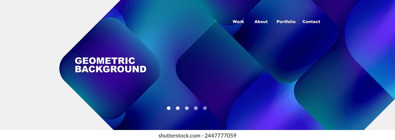 Arrows and squares with bright colors and round angles. Vector Illustration For Wallpaper, Banner, Background, Card, Book Illustration, landing page