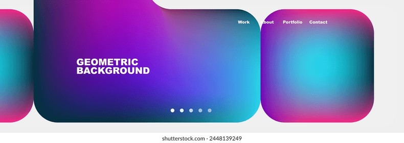 Arrows and squares with bright colors and round angles. Vector Illustration For Wallpaper, Banner, Background, Card, Book Illustration, landing page