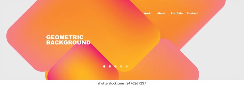 Arrows and squares with bright colors and round angles. Vector Illustration For Wallpaper, Banner, Background, Card, Book Illustration, landing page