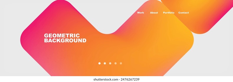 Arrows and squares with bright colors and round angles. Vector Illustration For Wallpaper, Banner, Background, Card, Book Illustration, landing page