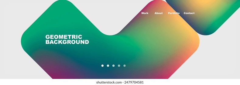 Arrows and squares with bright colors and round angles. Vector Illustration For Wallpaper, Banner, Background, Card, Book Illustration, landing page