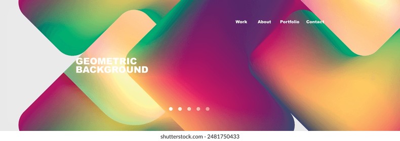 Arrows and squares with bright colors and round angles. Vector Illustration For Wallpaper, Banner, Background, Card, Book Illustration, landing page