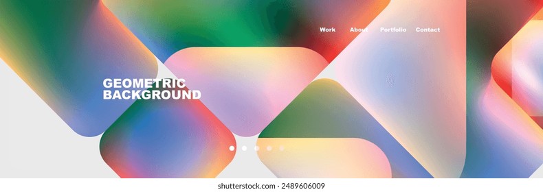 Arrows and squares with bright colors and round angles. Vector Illustration For Wallpaper, Banner, Background, Card, Book Illustration, landing page