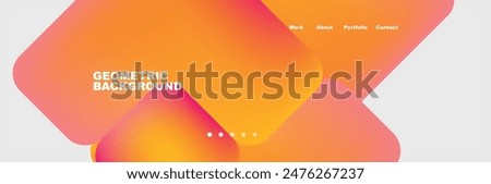 Arrows and squares with bright colors and round angles. Vector Illustration For Wallpaper, Banner, Background, Card, Book Illustration, landing page