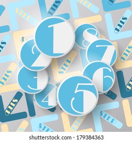 Arrows steps design from one till eight