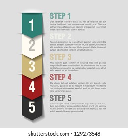 Arrows steps design template. Fully editable vector.