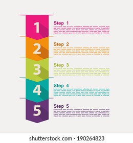 Arrows steps design template. Vector Illustration