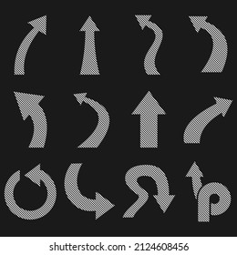 Flechas de ilustración vectorial rayada para su empresa o marca