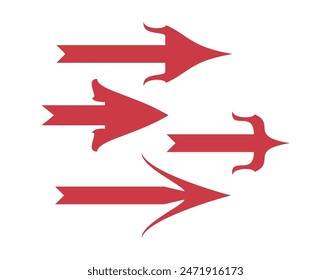 Arrows in the style of medieval graphics